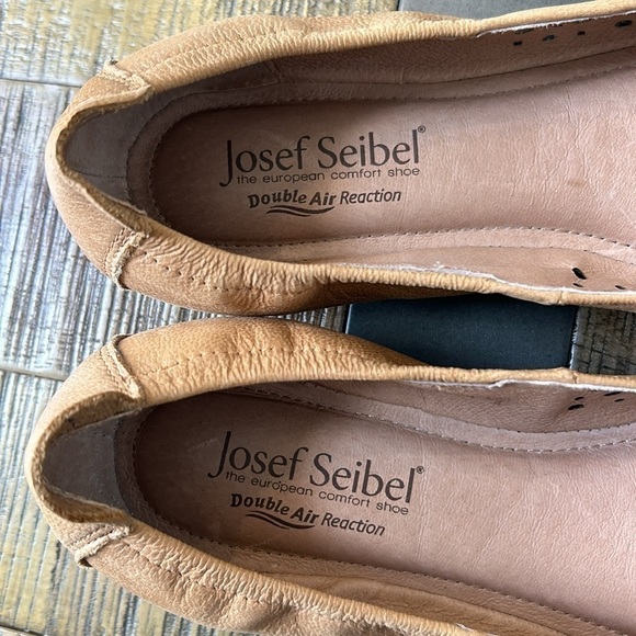 Josef Seibel Pippa Camel Leather Perforated Ballet Flats, women’s size 38 US 7.5 - Picture 4 of 10